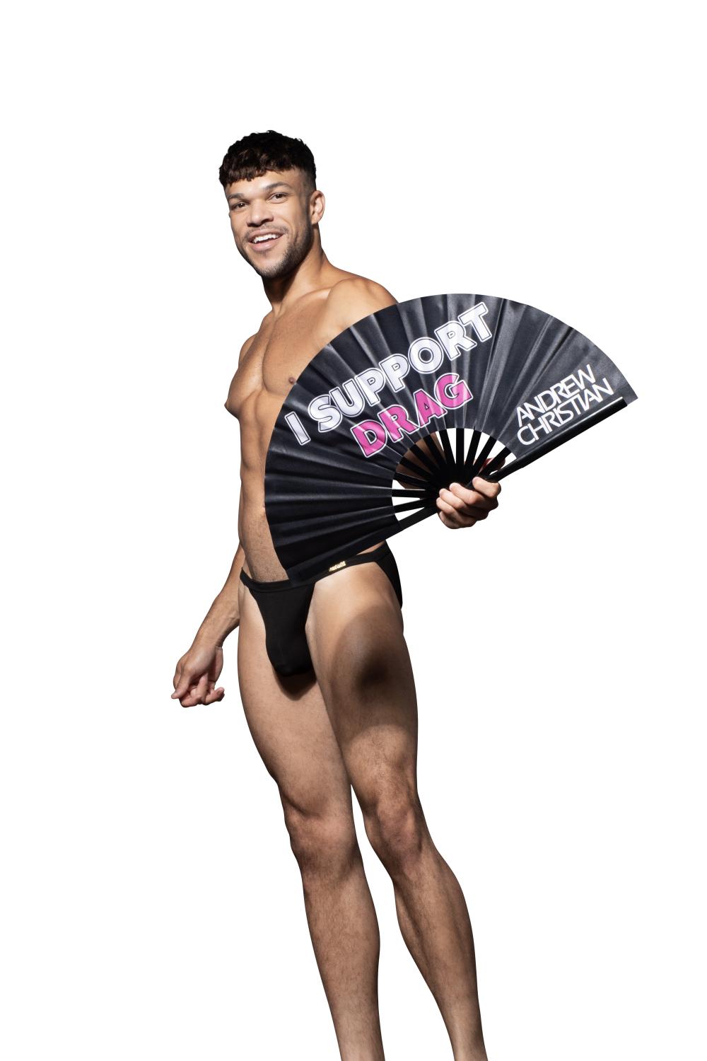 Andrew Christian I Support Drag Large Clap Fan (25")