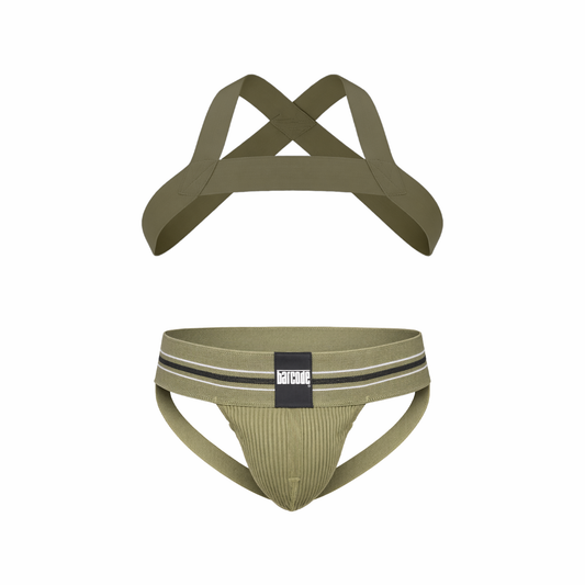 Barcode Berlin Multipack 1x Boris Jockstrap + 1x Harness Matt Grasslandbeige
