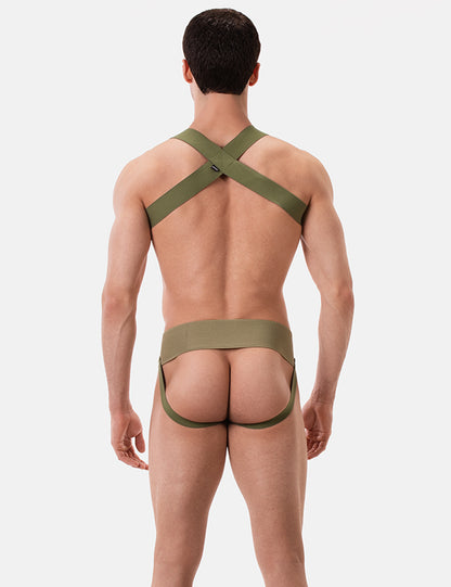 Barcode Berlin Multipack 1x Sergey Jockstrap + 1x Matt Pop Harness Grasslandbeige