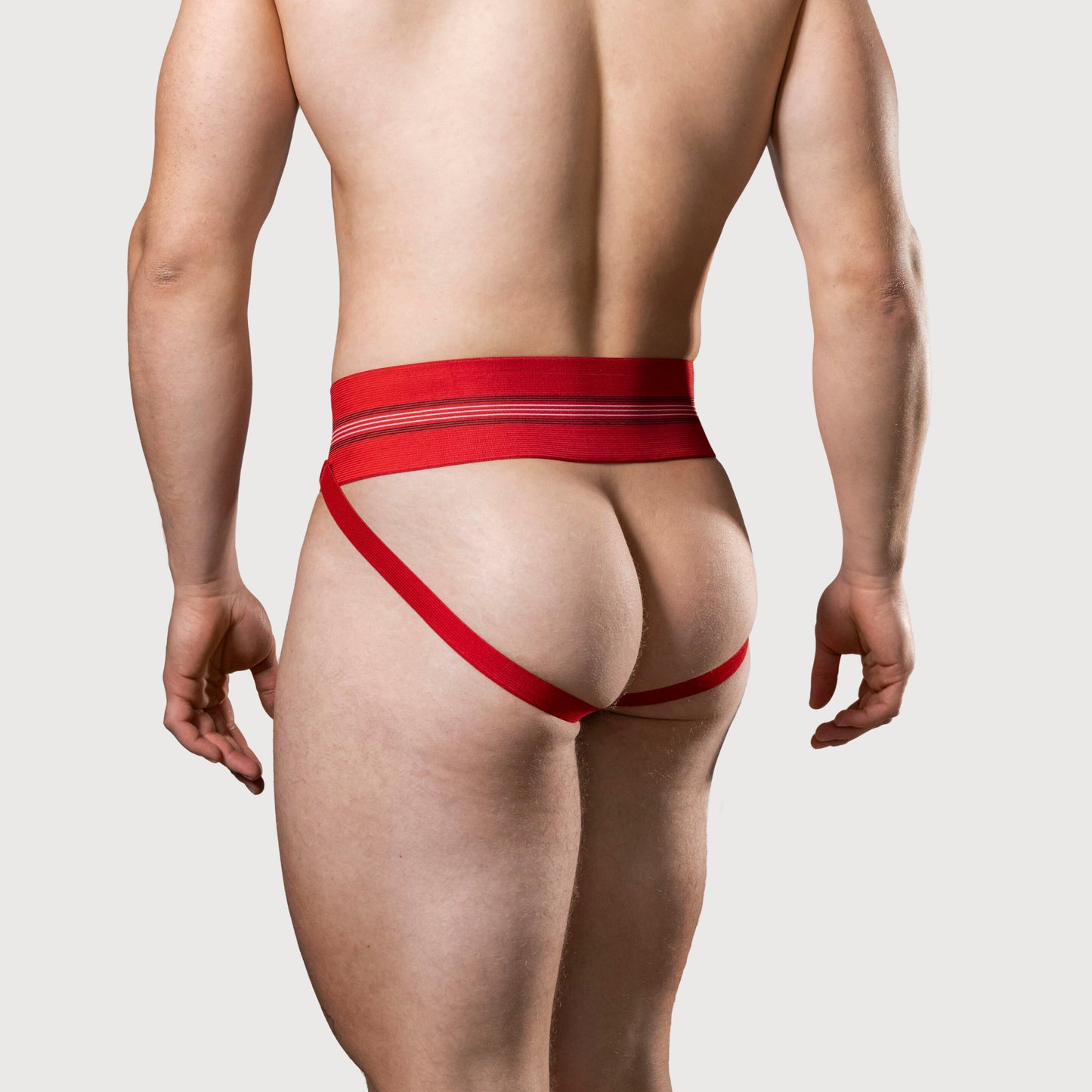 MM Sports The Original No. 10 Swimmer/Jogger Jockstrap 3 inch Red