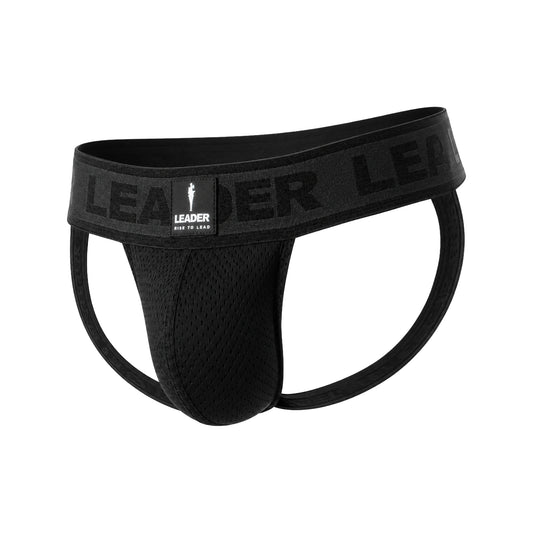 LEADER Sports Mesh Jockstrap Black