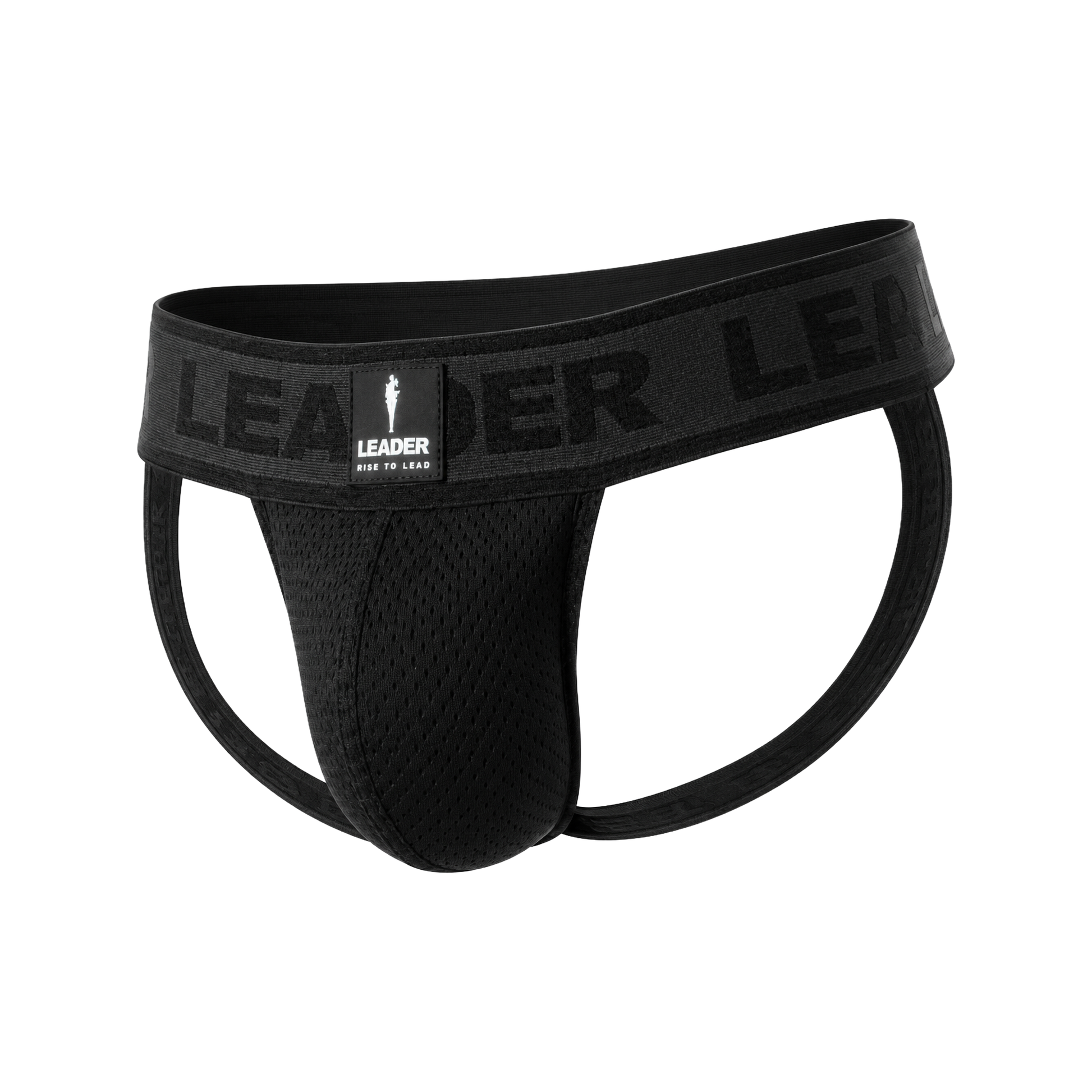 LEADER Sports Mesh Jockstrap Black
