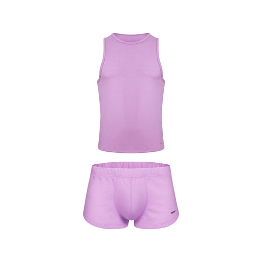 SUKREW 1x Shorts + 1x Vest Multipack Pale Magenta