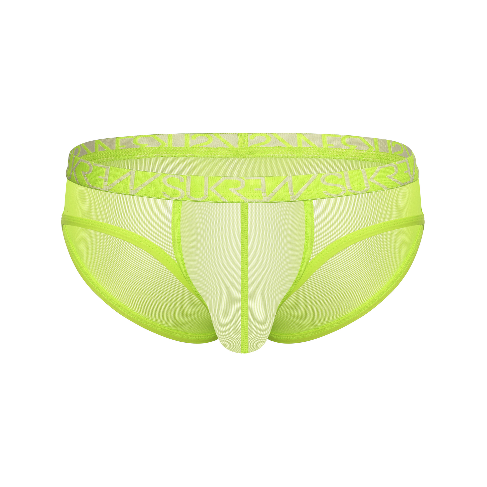 SUKREW Sheer Low-rise Brief Acid Yellow