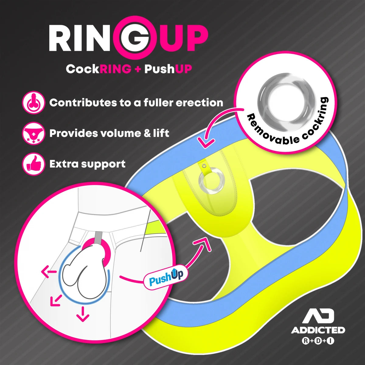 ADDICTED Ring Up Neon Mesh Brief Neon Yellow