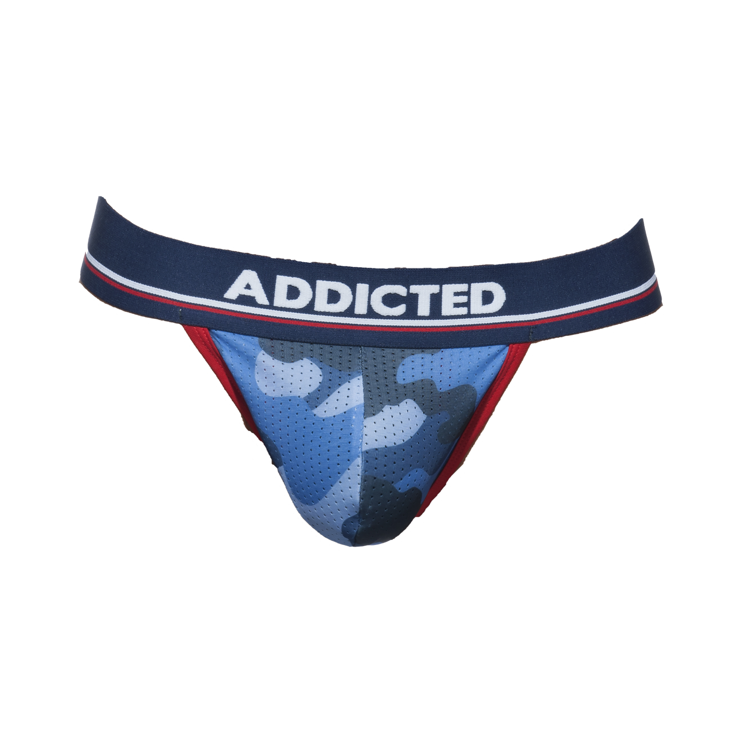 Addicted Camo Mesh Push Up Thong Navy