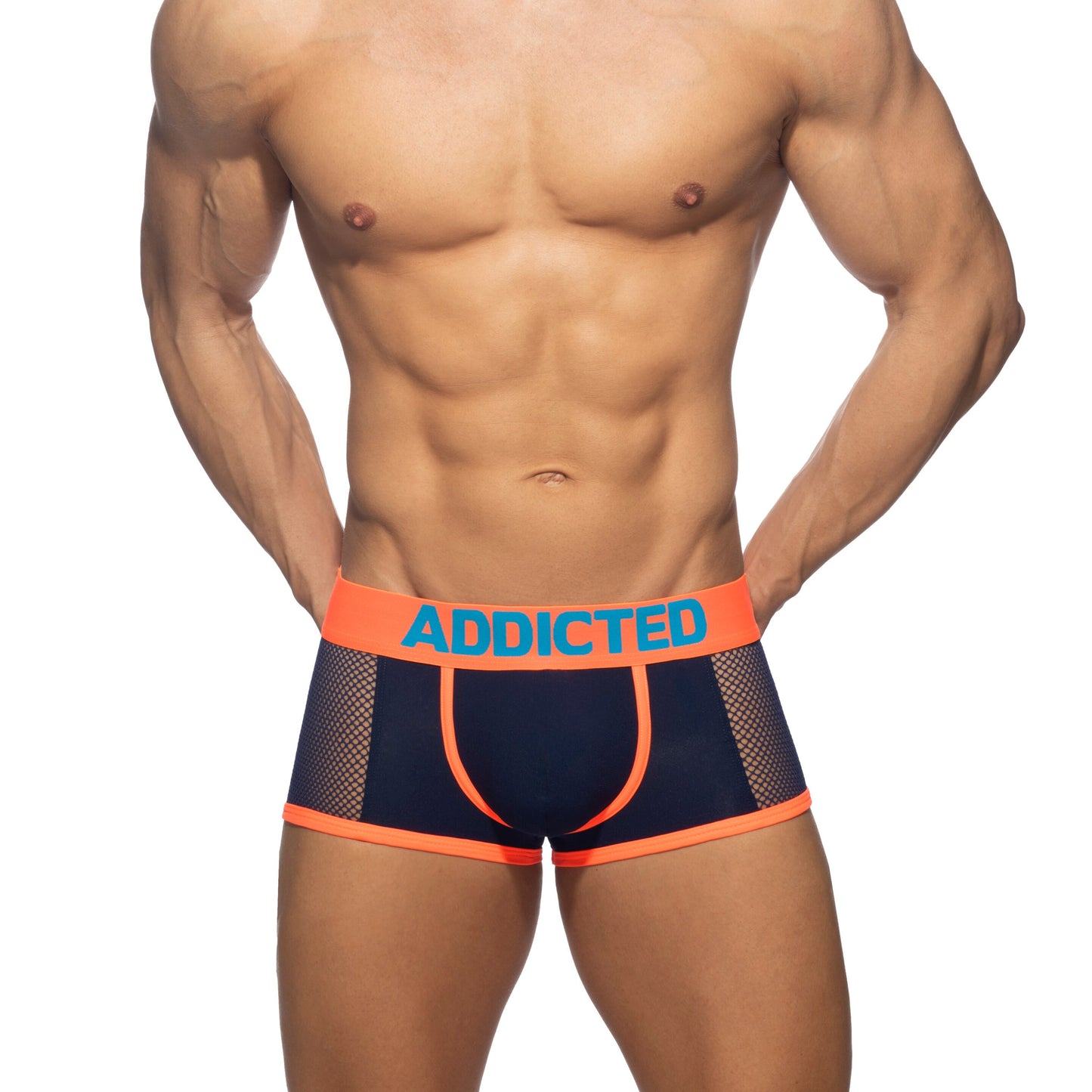 Addicted Neon Mesh Trunk Navy 3