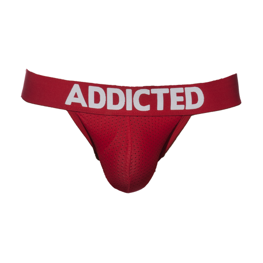 Addicted Push Up Mesh Jock Red