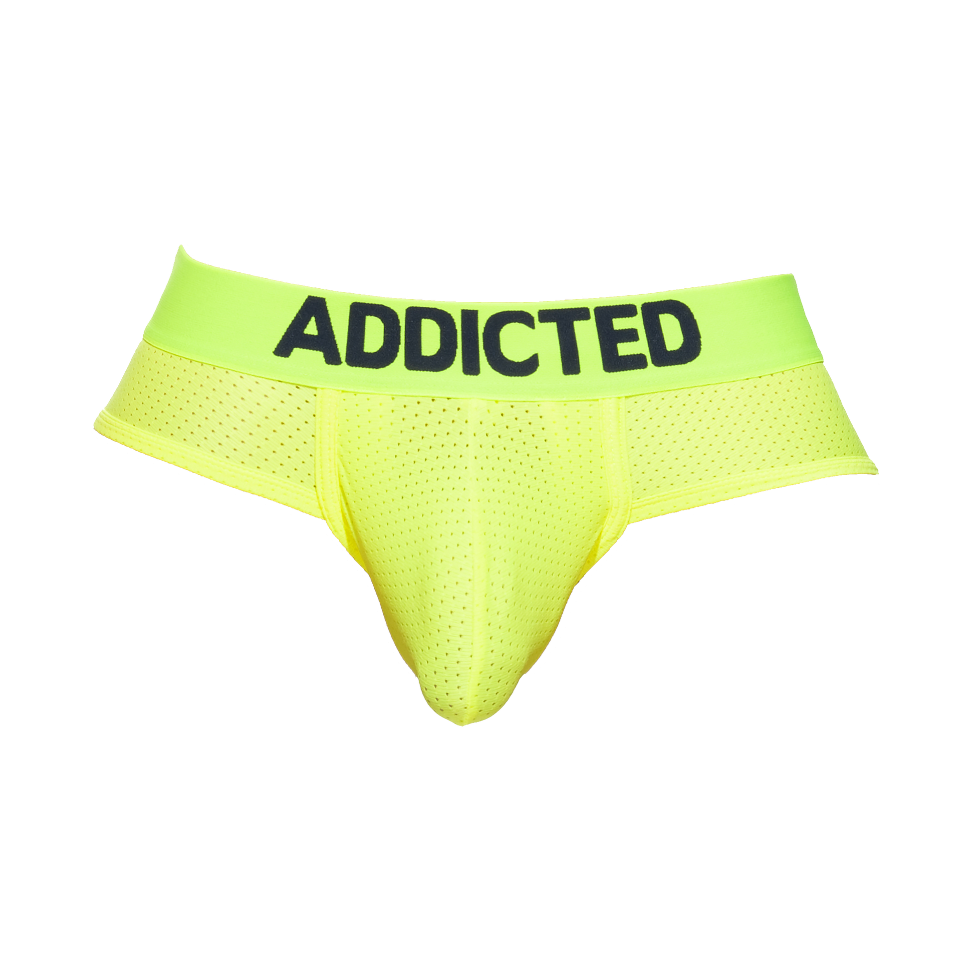 Addicted Ring Up Neon Mesh Brief Yellow