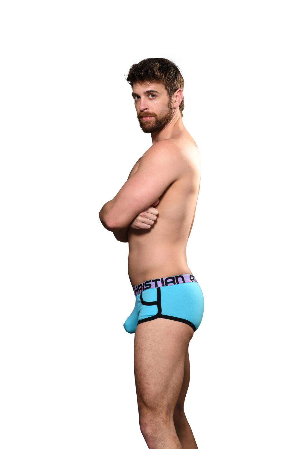 Andrew Christian ALMOST NAKED® Retro Pocket Boxer Aqua