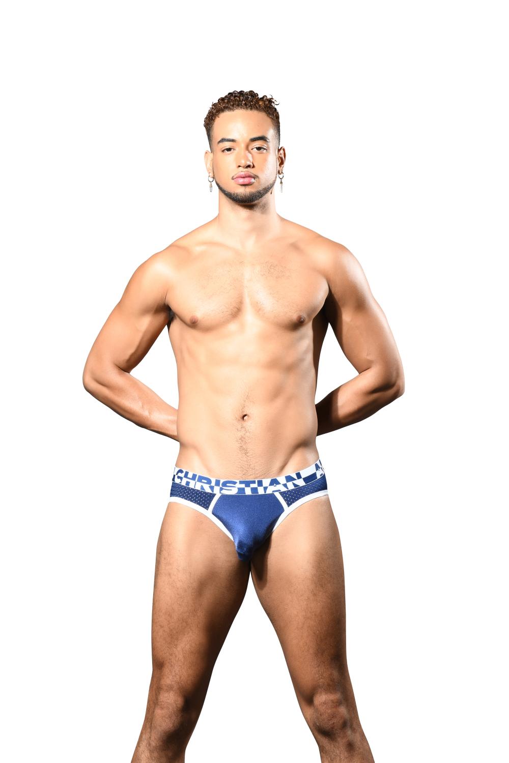 Andrew Christian ALMOST NAKED® SPORTS MESH BRIEF Navy