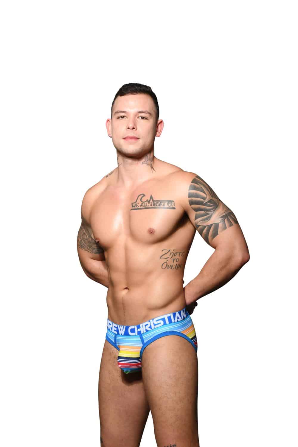 Andrew Christian Avalon Stripe Brief w/ ALMOST NAKED®