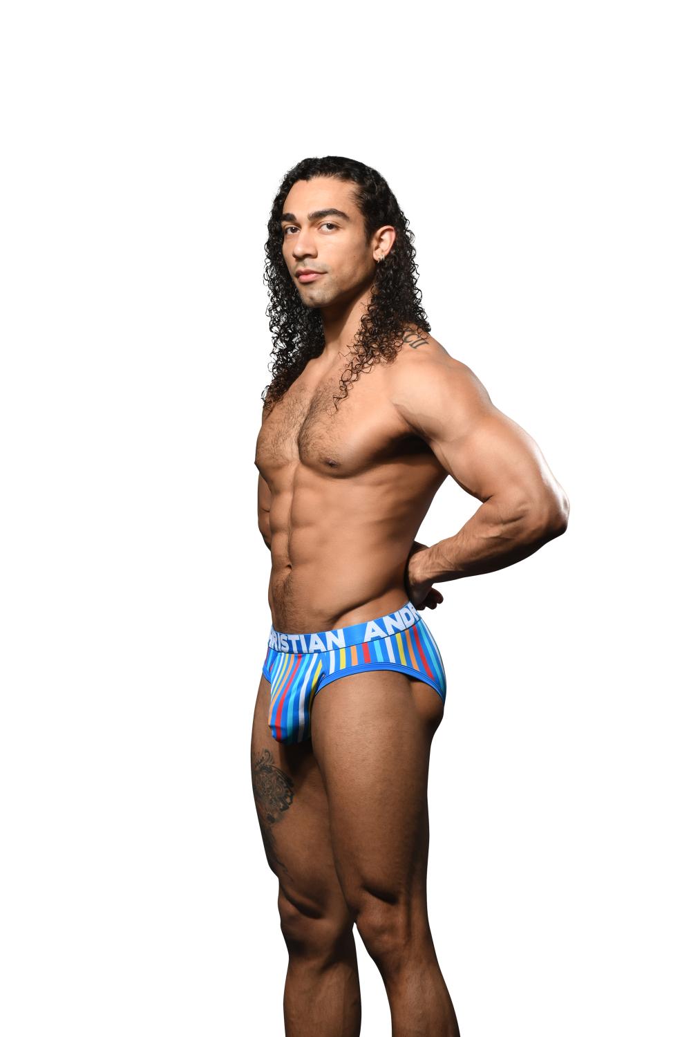 Andrew Christian CALIFORNIA STRIPE BRIEF W/ ALMOST NAKED®