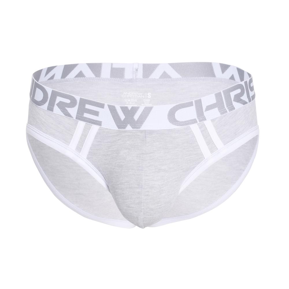 Andrew Christian CoolFlex Modal Active Brief w/ SHOW-IT® Heather Grey