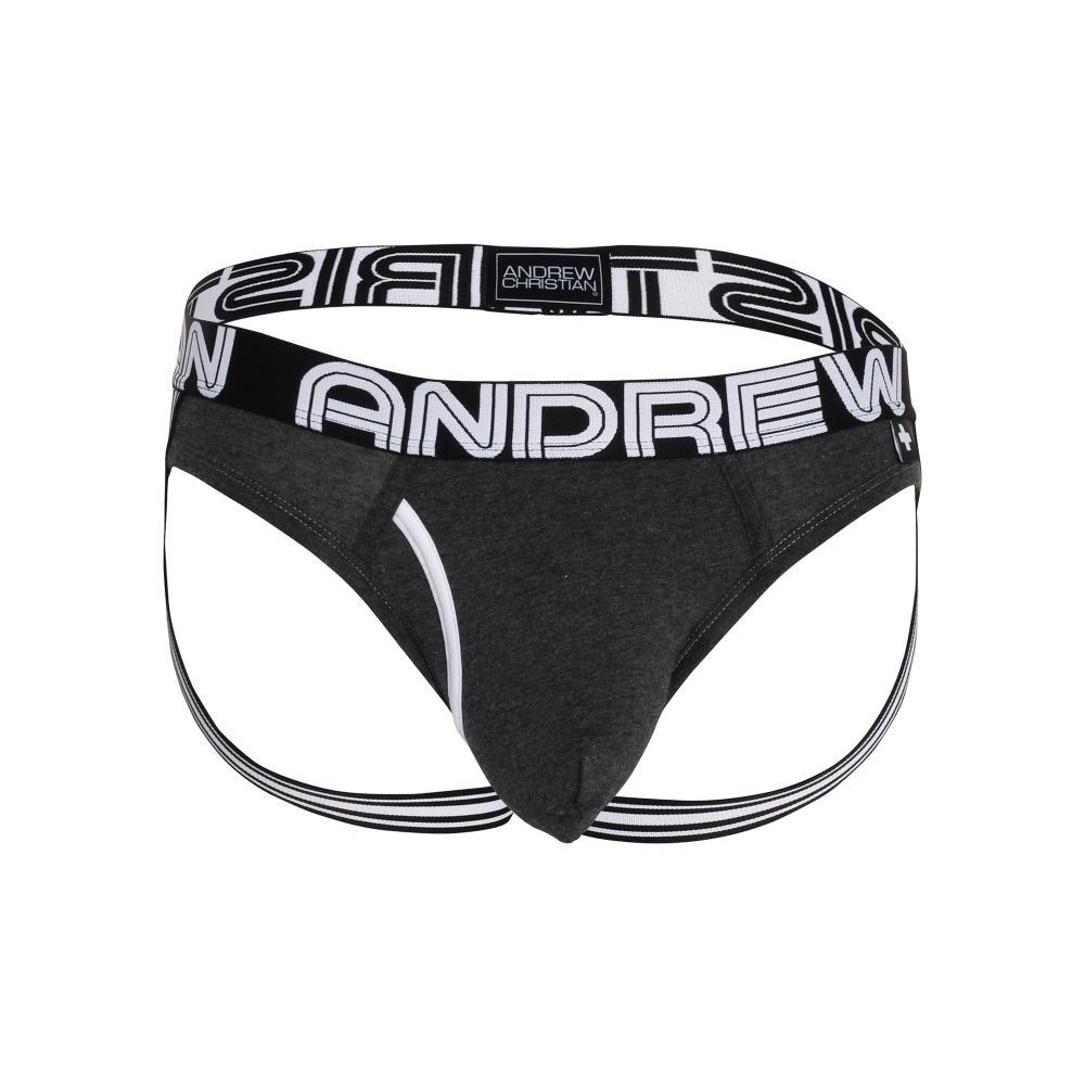 Andrew Christian Fly Jock w/ ALMOST NAKED® Charcoal