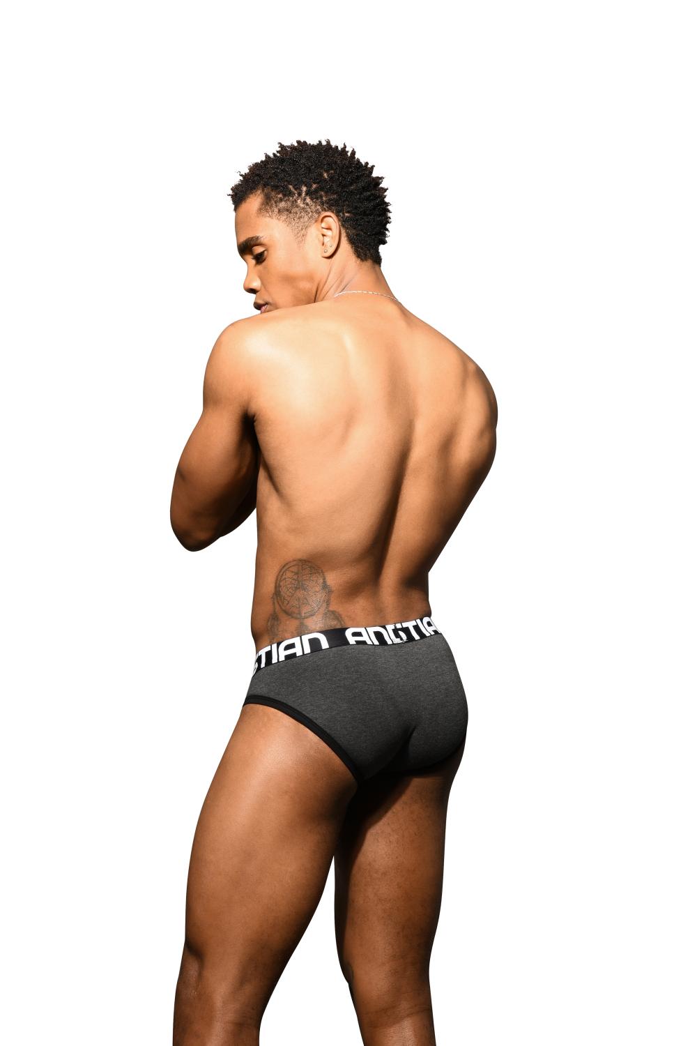 Andrew Christian Fly Tagless Brief w/ ALMOST NAKED® Charcoal