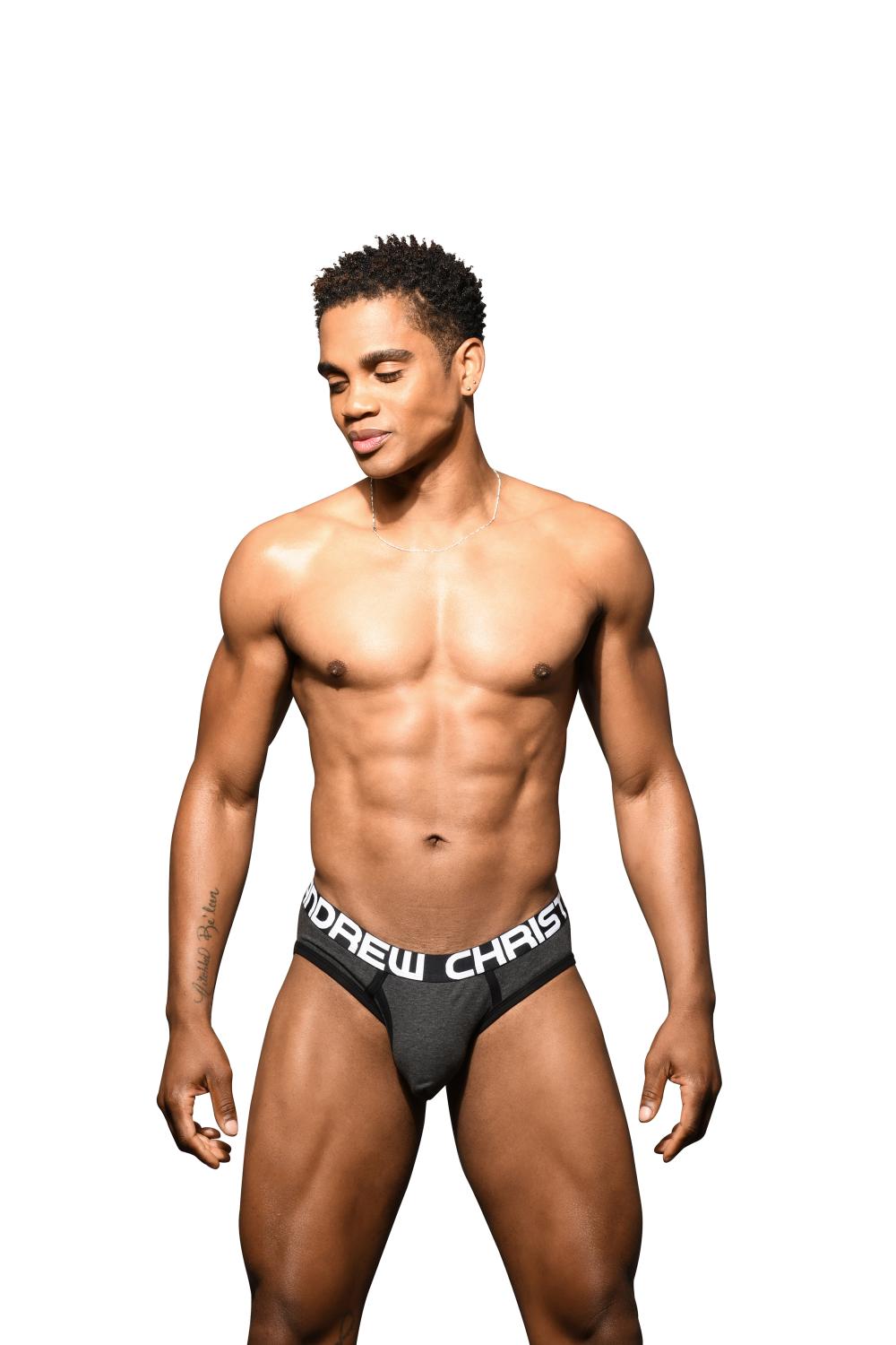 Andrew Christian Fly Tagless Brief w/ ALMOST NAKED® Charcoal