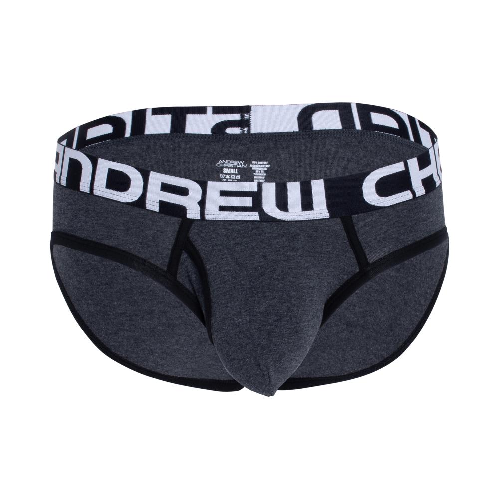 Andrew Christian Fly Tagless Brief w/ ALMOST NAKED® Charcoal