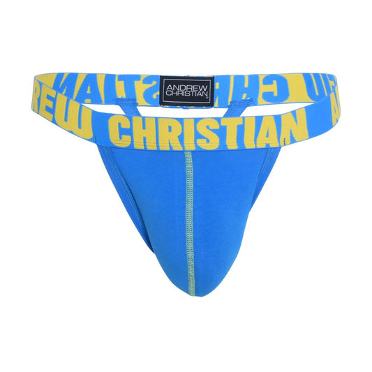 Andrew Christian Happy Y-Back Thong w/ ALMOST NAKED® Electric Blue