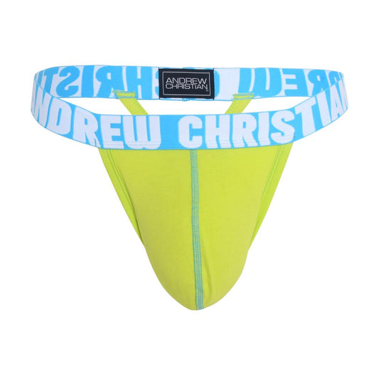 Andrew Christian Happy Y-Back Thong w/ ALMOST NAKED® Fresh Lime