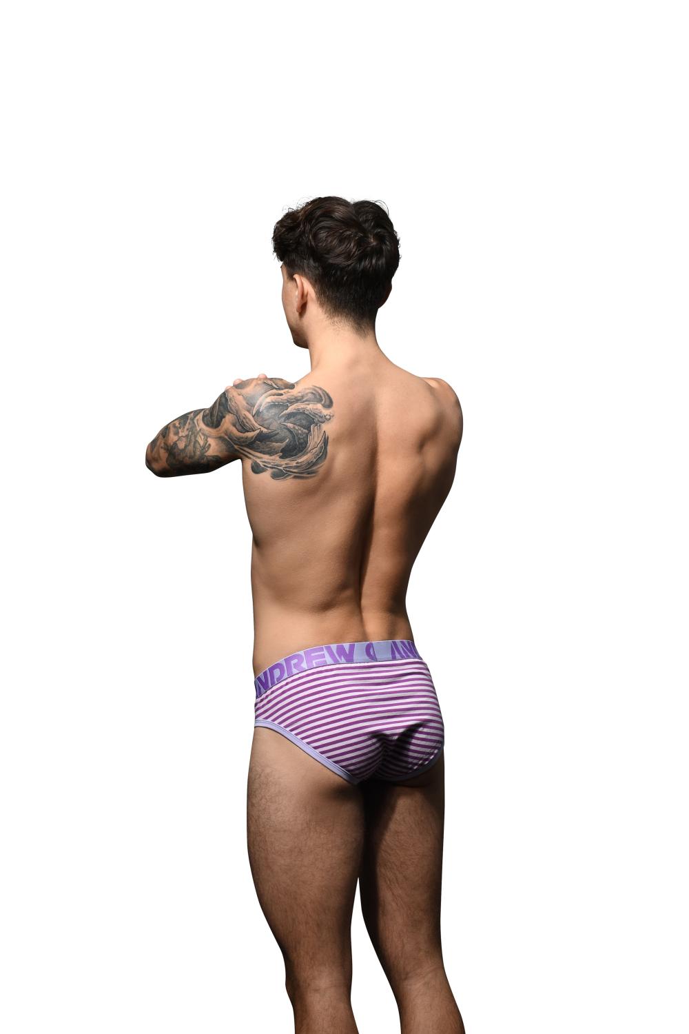 Andrew Christian LAVENDER STRIPE BRIEF W/ ALMOST NAKED®