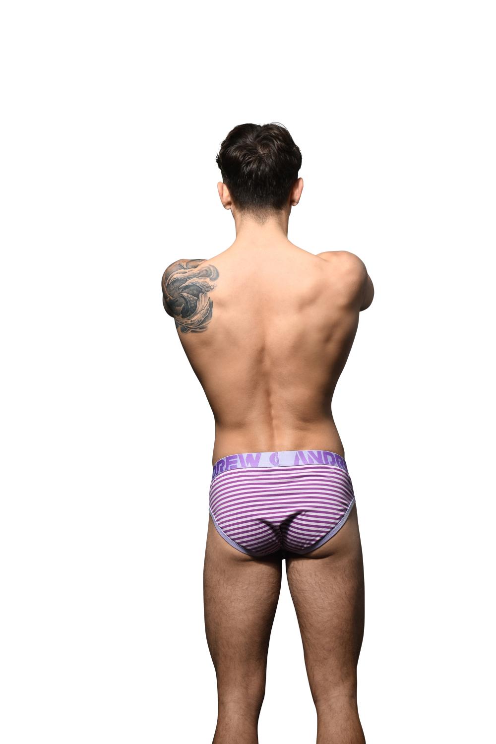 Andrew Christian LAVENDER STRIPE BRIEF W/ ALMOST NAKED®