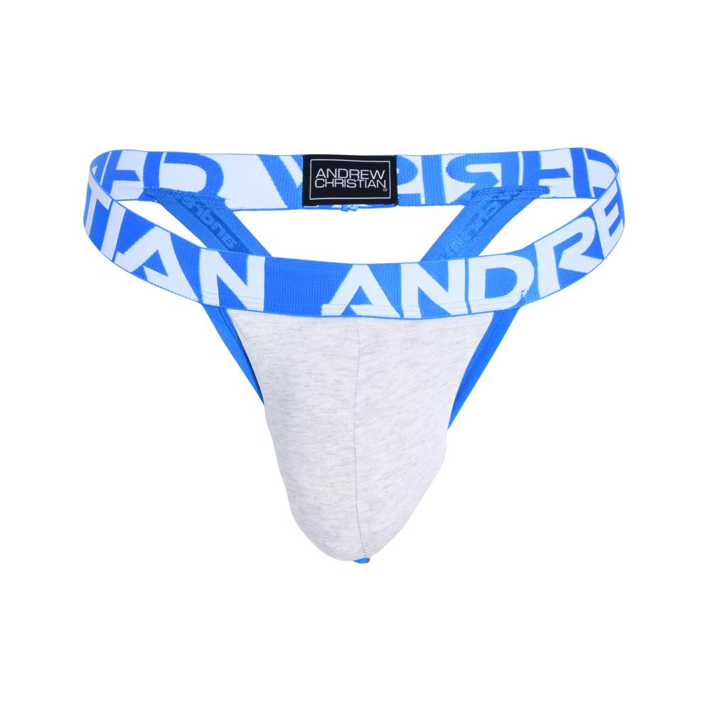 Andrew Christian Modal Y-Back Thong w/ SHOW-IT® White Heather