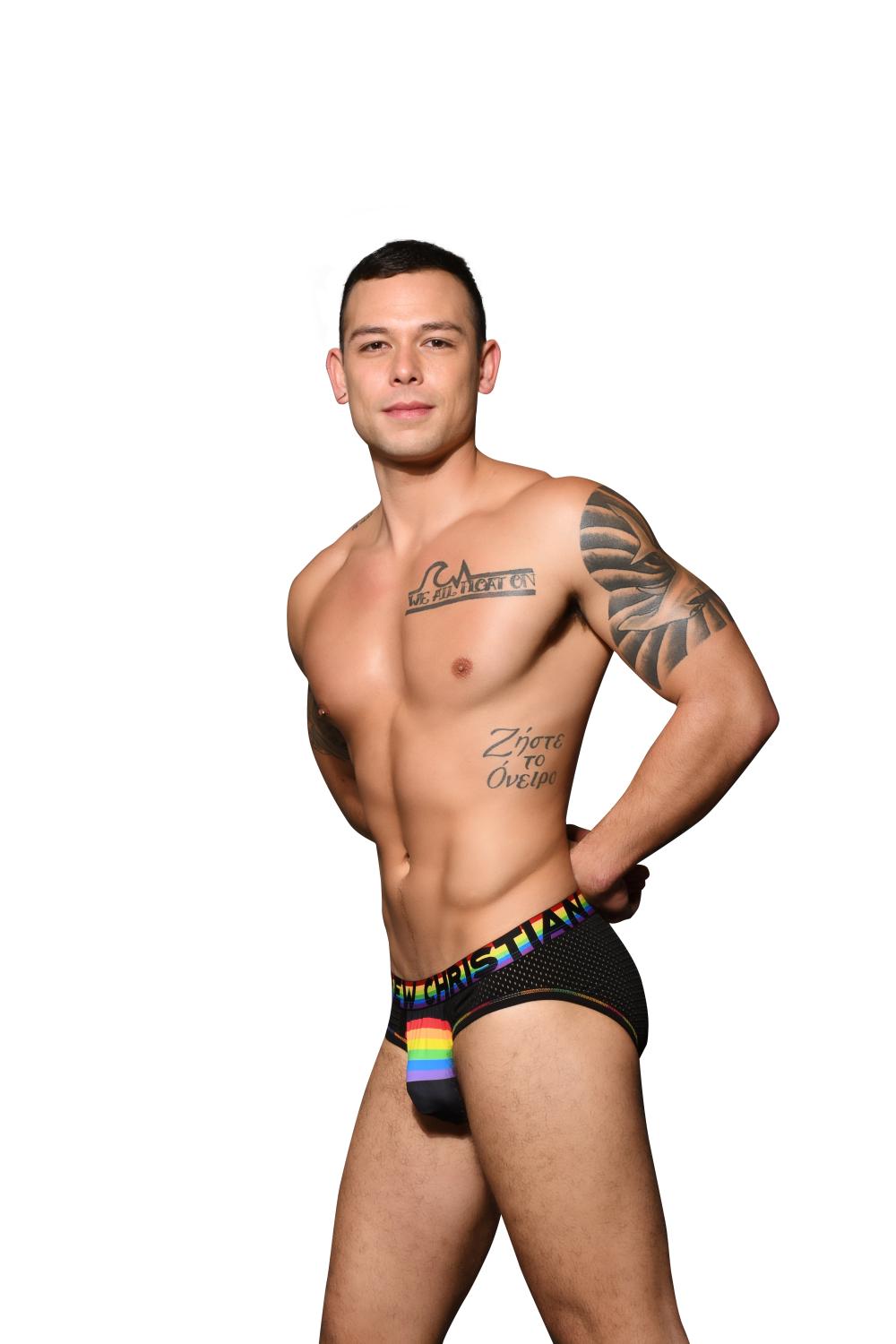 Andrew Christian Rainbow Arch Mesh Brief w/ ALMOST NAKED®