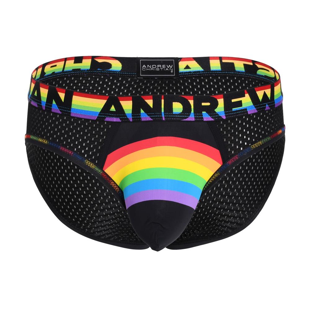 Andrew Christian Rainbow Arch Mesh Brief w/ ALMOST NAKED®