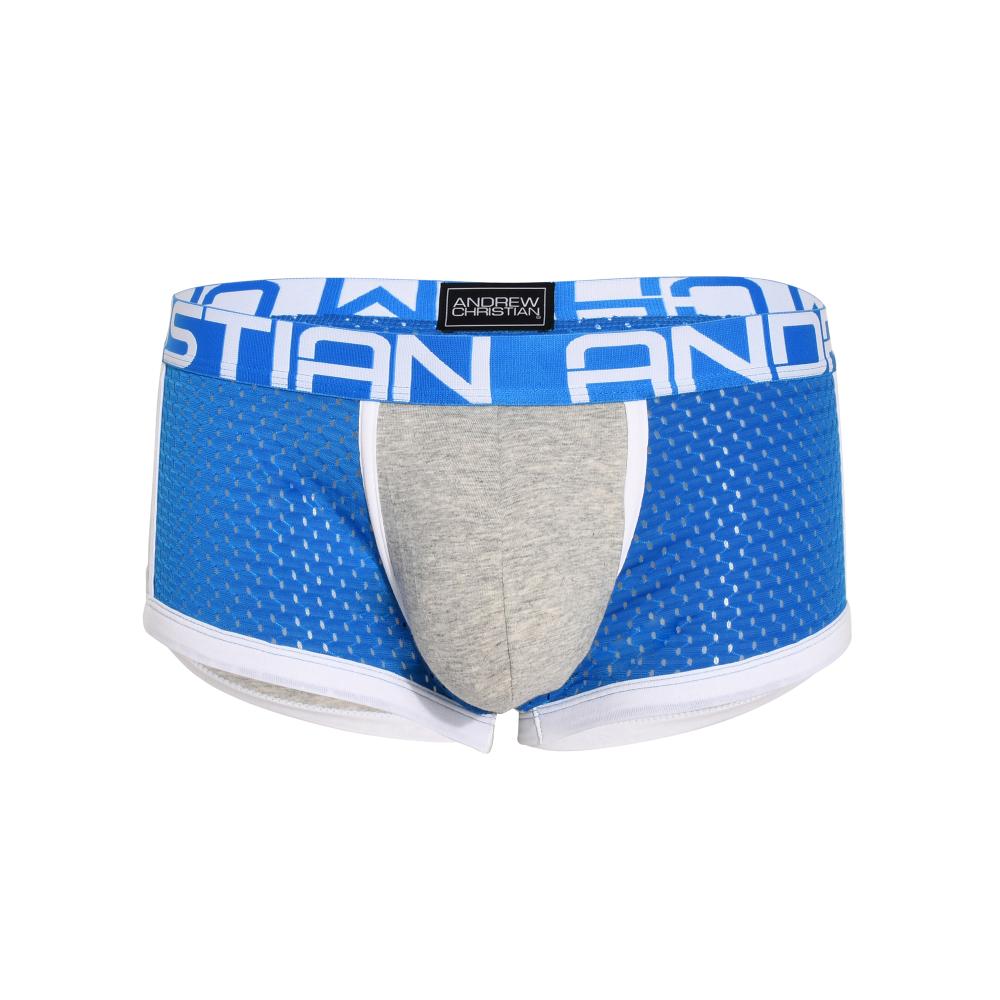 Andrew Christian SHOW-IT® Sports Mesh Boxer Heather/Blue