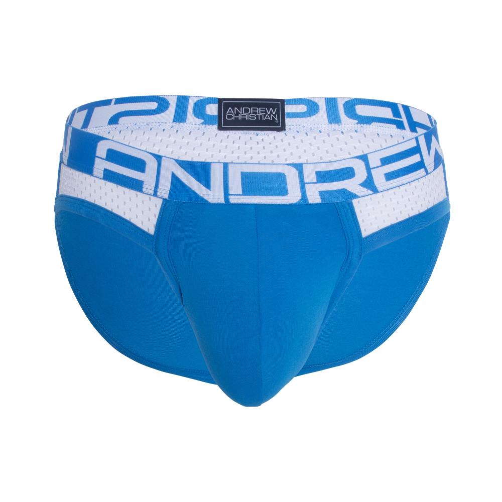 Andrew Christian SHOW-IT® Sports Mesh Brief Electric Blue/White