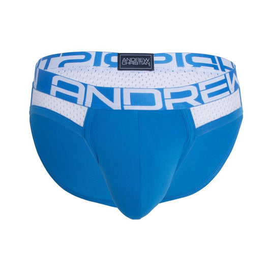 Andrew Christian SHOW-IT® Sports Mesh Brief Electric Blue/White