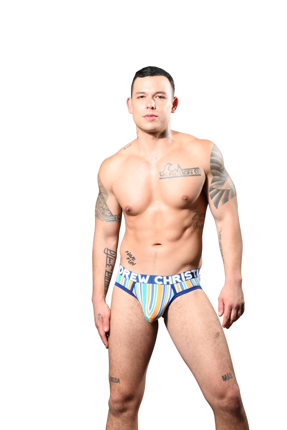 Andrew Christian Sorrento Stripe Brief w/ ALMOST NAKED®