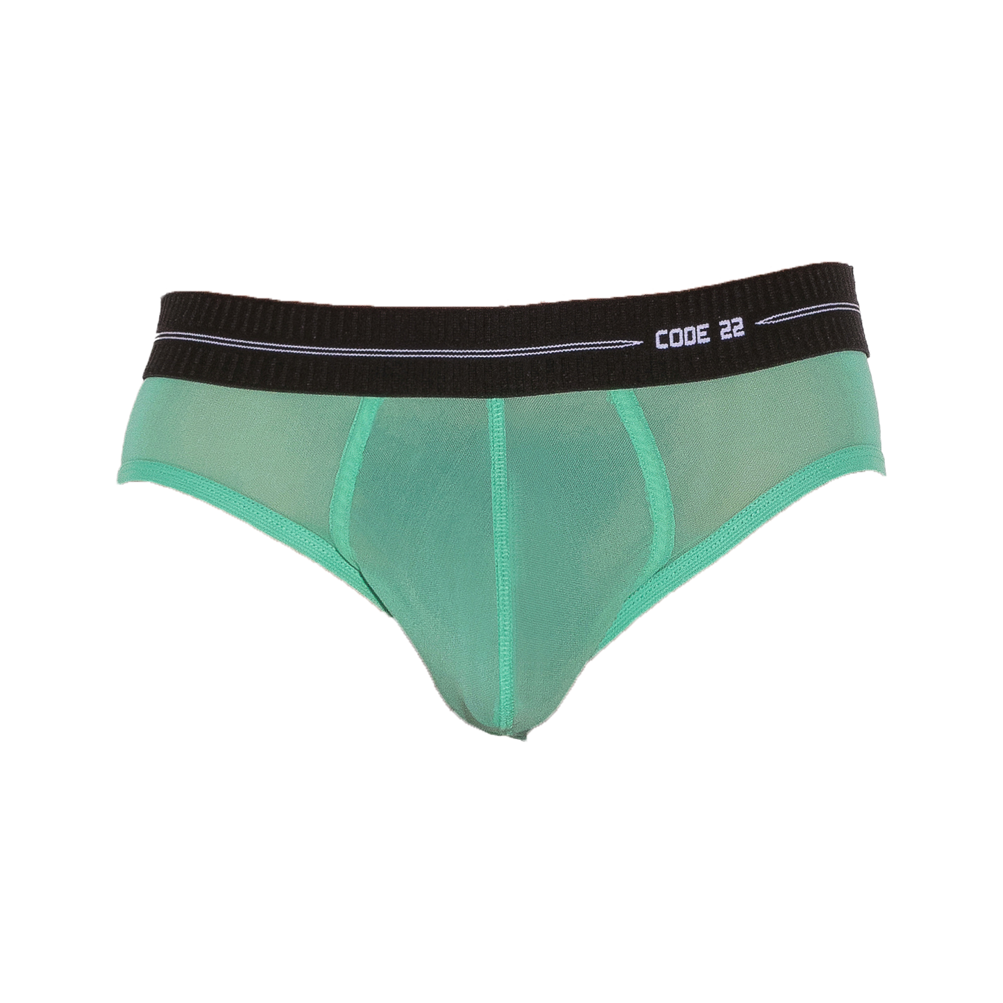 CODE 22 Sheer Mesh Brief Green