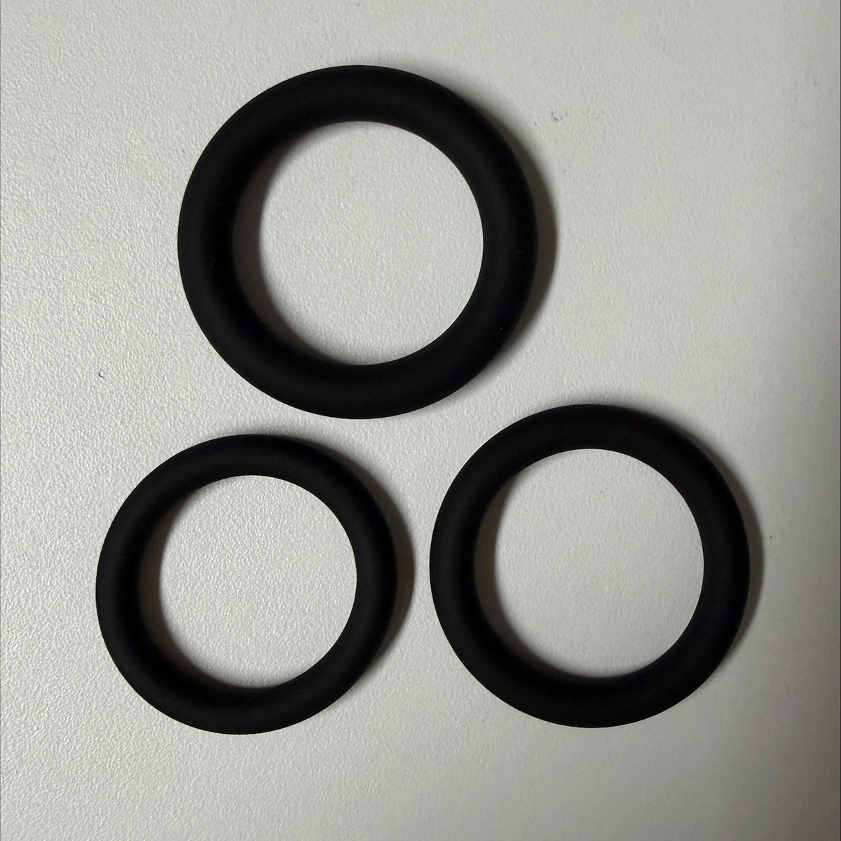 LEADER Silicone Rings Triple Pack Black