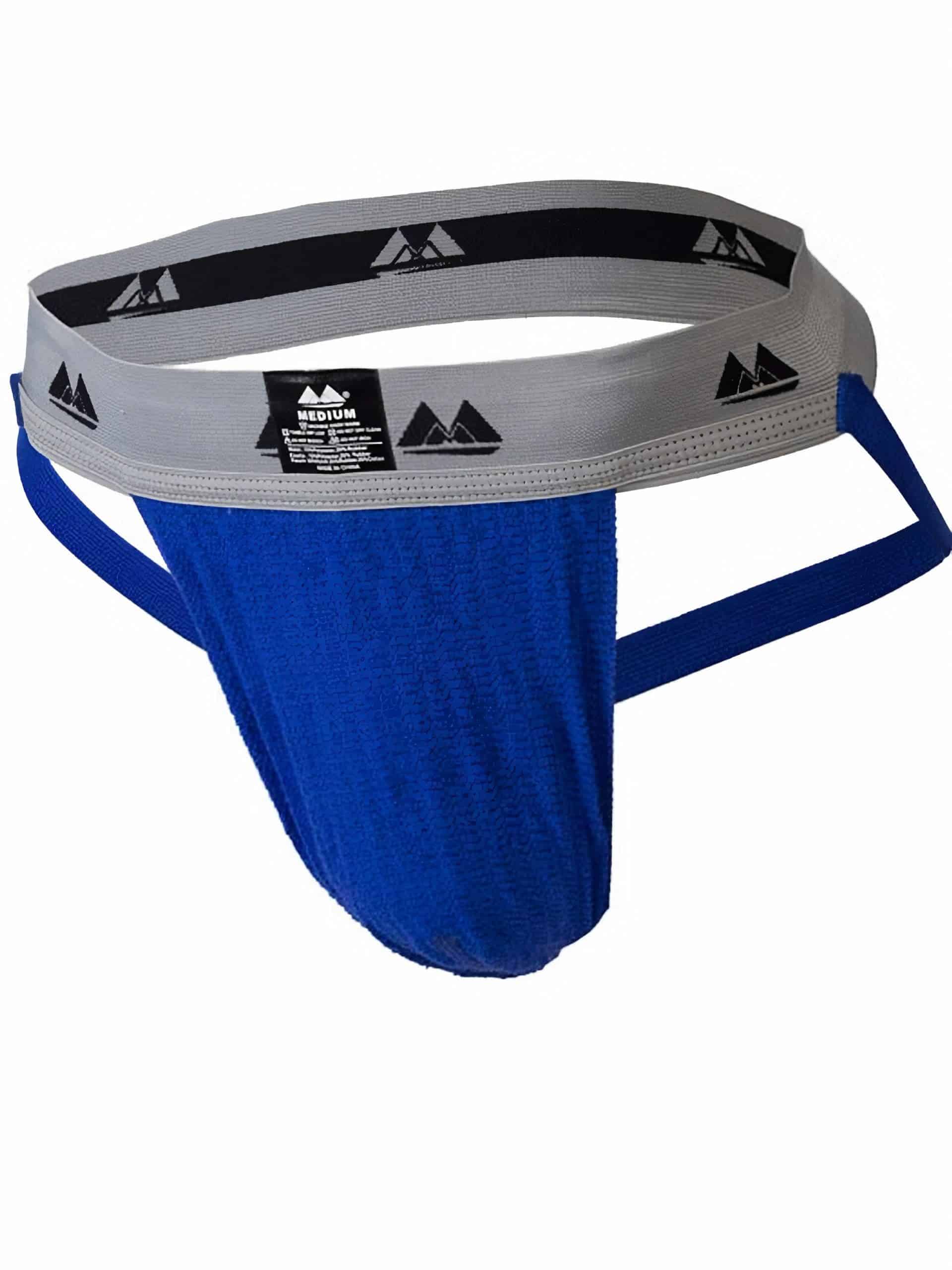 MM Sports Original Edition Swimmer/Jogger Jockstrap 2 inch Blue