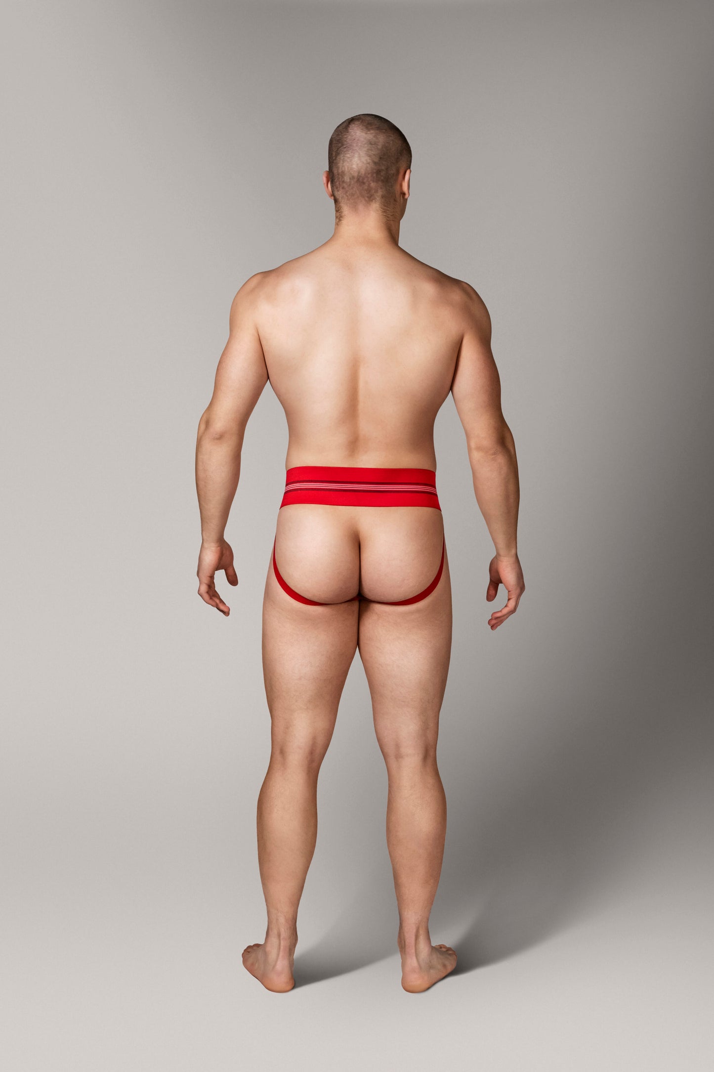 MM Sports The Original No. 10 Swimmer/Jogger Jockstrap 3 inch Red