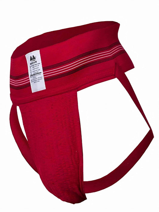 MM Sports The Original No. 10 Swimmer/Jogger Jockstrap 3 inch Red