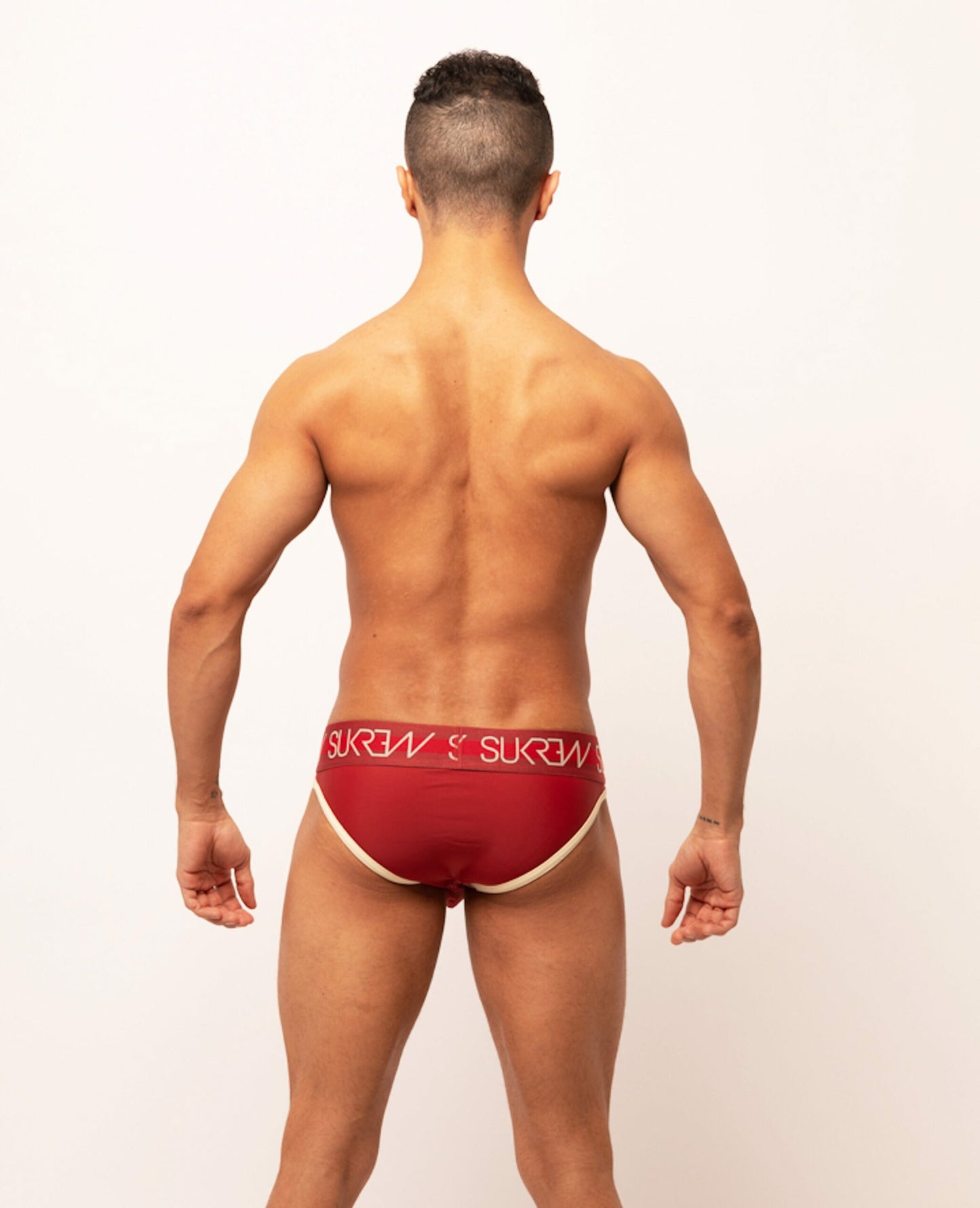 Sukrew Classic Brief Burgundy/Cream