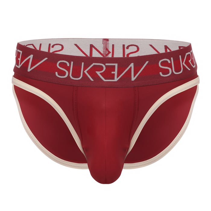 Sukrew Classic Brief Burgundy/Cream