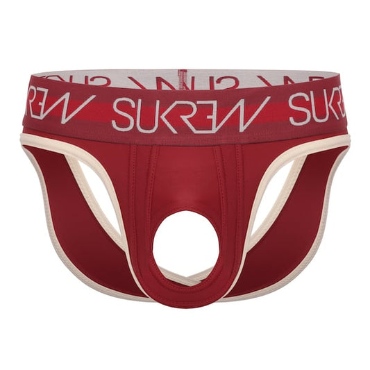 Sukrew U-Style V-Brief Burgundy/Cream