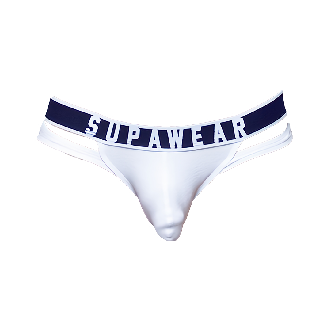 SUPAWEAR Ribbed Slashed Brief White