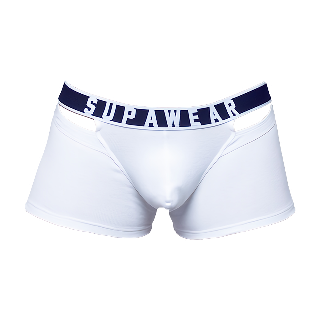 SUPAWEAR Ribbed Slashed Trunk White